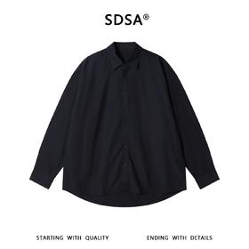 SDSA男装2026新款高贵轻奢韩系简约纯色长袖衬衫百搭宽松休闲衬衣