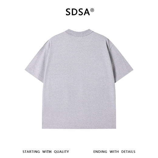 SDSA男装2026新款高贵轻奢潮牌撞色缝线圆领短袖T恤简约舒适上衣 商品图1