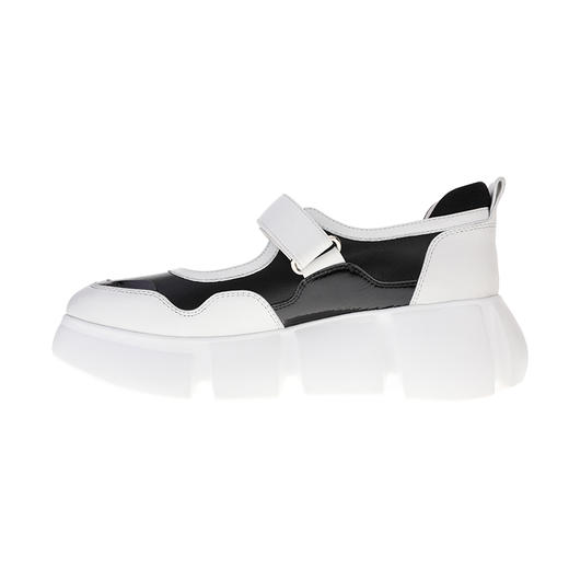 sheme国宝小白系列黑白撞色水晶熊猫头呆萌可爱女士厚底休闲鞋可定制 商品图1