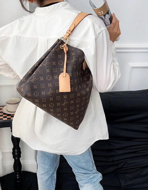 LV Graceful 老花 中号 单肩斜挎包 商品图3