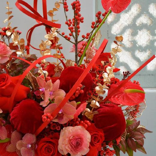 联盛-红色系混搭桌花 商品图5