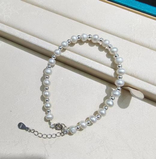 满天星间珠 5mm珍珠手链 纯银延长链 温柔仙气 日常百搭 [发：30] 商品图0