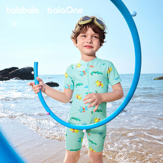 巴拉巴拉儿童泳衣男女童宝宝2026年新款连体泳装防晒耐氯泳衣裤 商品图1