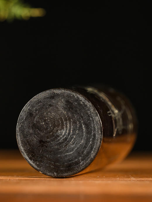 清	漆器嵌银丝金石诗文笔筒 商品图4