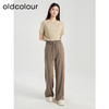 oldcolour夏季新款垂感高腰松紧系带直筒通勤休闲长裤女BR230705A1 商品缩略图3