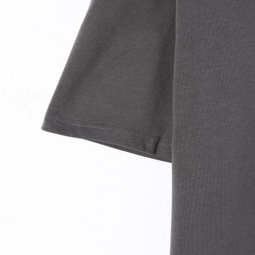 SDSA男装2026新款高贵轻奢潮牌简约皮标装饰圆领短袖百搭宽松上衣 商品图3