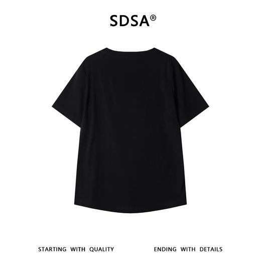SDSA男装2026新款高贵轻奢堆堆领垂坠感短袖T恤宽松荡领休闲上衣 商品图4