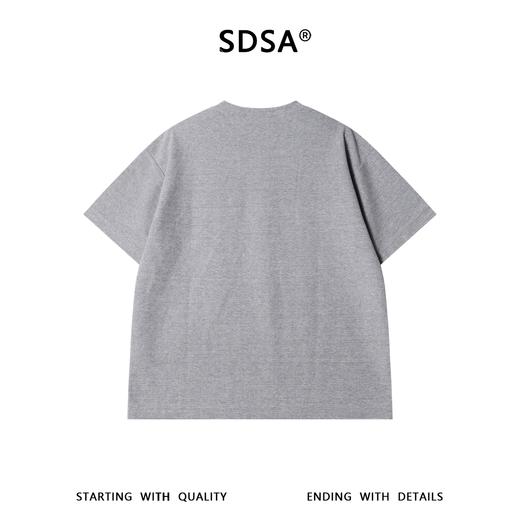 SDSA男装2026新款轻奢复古基础款上衣拼接撞色领口宽松短袖休闲衫 商品图4