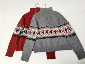 【门店同款】ENJOY冬季岛风半拉链羊毛衫 168343488