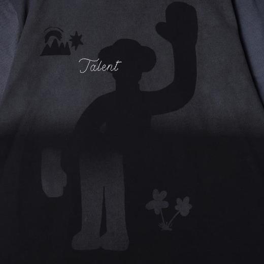 SDSA男装2026新款轻奢美式渐变卡通招手印花圆领短袖T恤百搭潮 商品图3