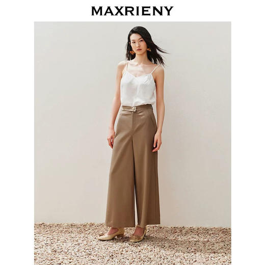 MAXRIENY复古阔腿裤不对称设计货号：MC85PA280 商品图0