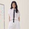 谜底花苞型衬衣短袖2026夏季新品浪漫艺术条纹短衬衫女262MC0461 商品缩略图0