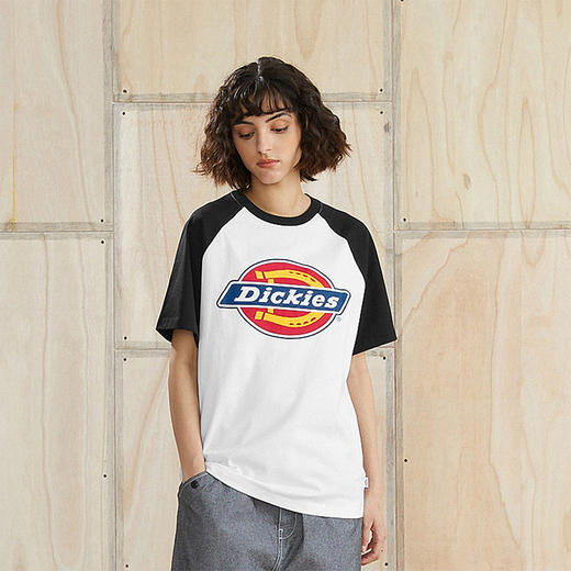 Dickies大LOGO经典款印花撞色拼接短袖 印花插肩袖t恤男 DK007438 商品图2