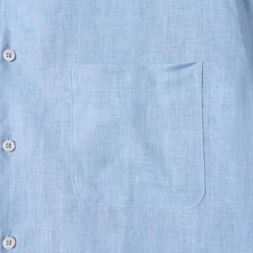 SDSA男装2026新款轻奢日系简约纯色亚麻短袖衬衫百搭透气舒适上衣 商品图3