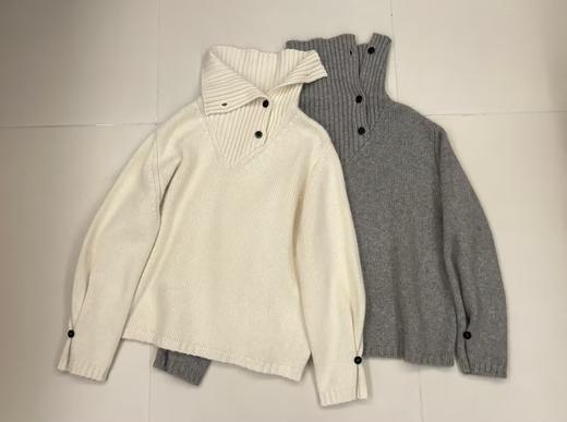 【门店同款】ENJOY冬季拼接翻领针织上衣 168993675 商品图3