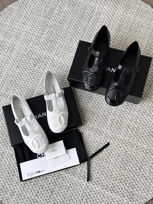 香奈儿 升级版中古款康鹏系列一字带玛丽珍平底鞋芭蕾鞋 商品图0