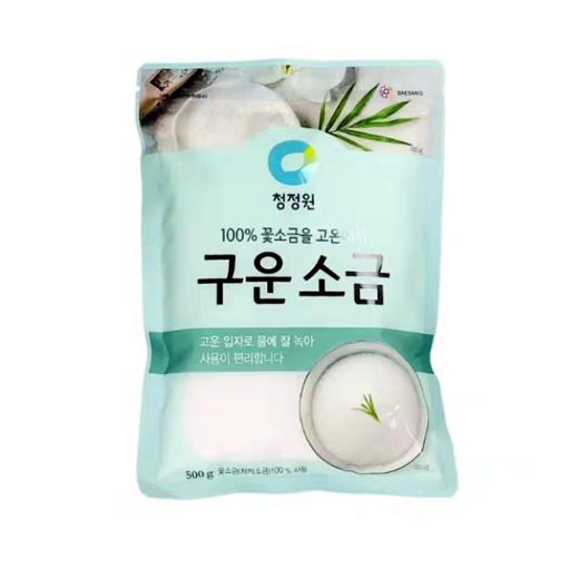 500g 清净园牌烤盐（无碘）炒菜凉拌煮汤烹饪烘焙食用盐调味盐烤花盐 韩国进口 商品图0