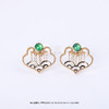 【事事如意】镂空翡翠如意耳钉G2603123 商品缩略图0