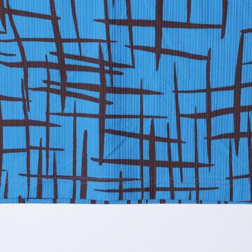 SDSA男装2026新款不规则格纹印花短袖T恤坑条肌理宽松圆领上衣 商品图3