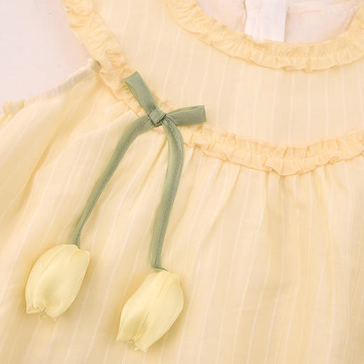 棉果果夏季新品女童天丝提花无袖连衣裙M222702426333 商品图2