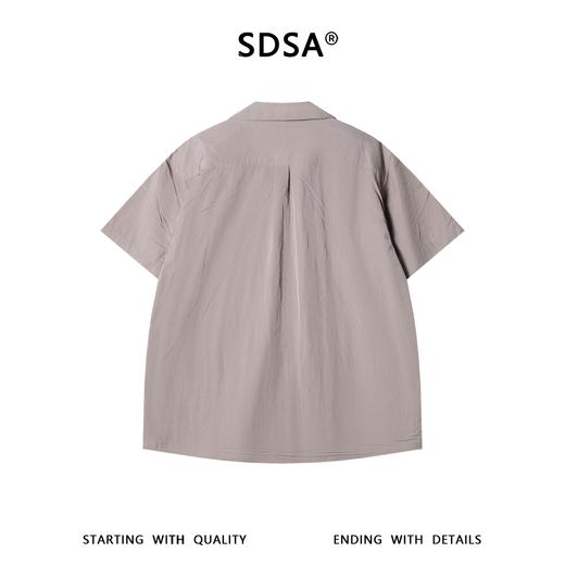 SDSA男装2026新款高贵轻奢古巴领短袖衬衫宽松落肩休闲上衣 商品图4