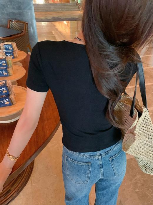 <曾小咸推荐>4.5现货秒杀 ！微信超特价！韩系纯色正肩短袖t 日常119.99 立减60 秒杀59.99！！ 商品图8