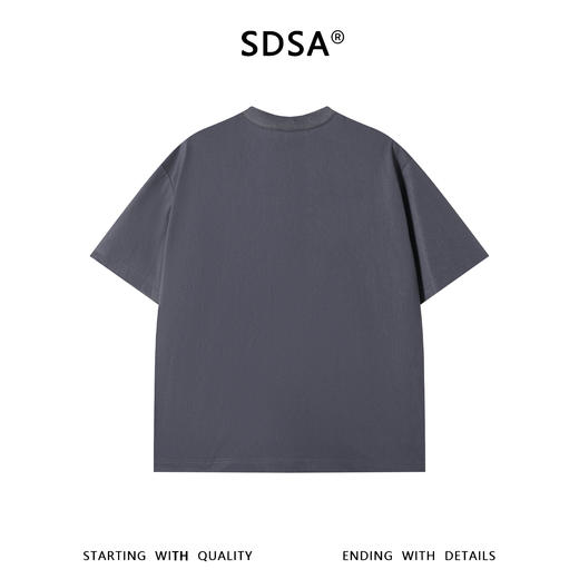 SDSA男装2026新款轻奢国潮简约苹果字母小标印花设计圆领短袖T恤 商品图4