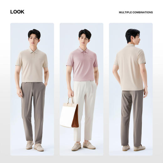 【莫代尔/不变形领】柒牌男装2026夏季款不变形领上衣短袖POLO衫 130T70220 商品图2