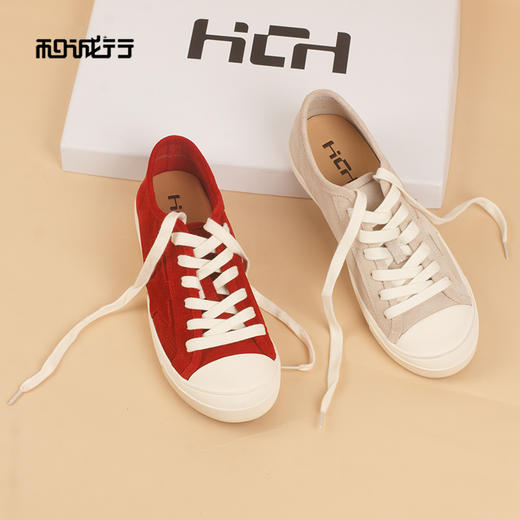 和诚行2026春季新款真皮拼色厚底德训休闲系带板鞋女式休闲鞋2110008 商品图3