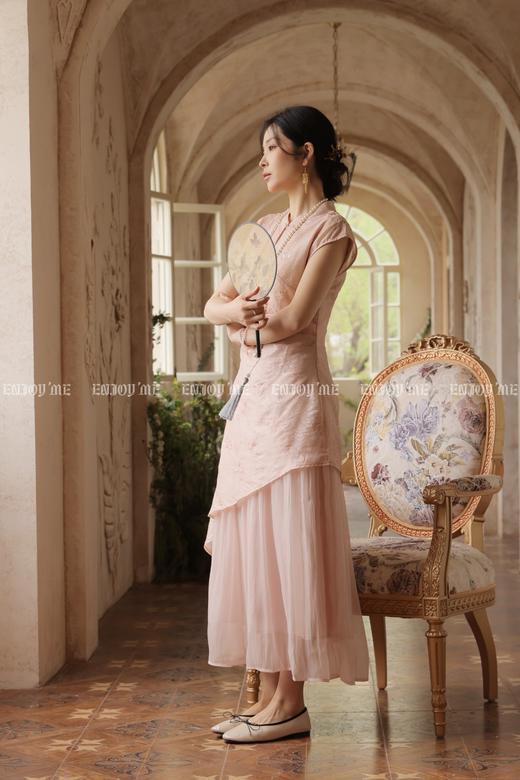 【门店同款】ENJOY夏季淡橘颂榄中式连衣裙 170594868 商品图1