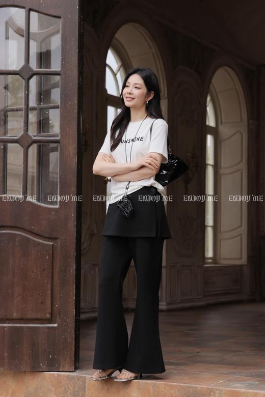 【门店同款】ENJOY夏季珍珠字母印花短袖T恤 170594622 商品图3