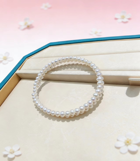 双圈小米珠手环 4mm淡水珍珠 简约叠搭 仙气日常 [发：27]