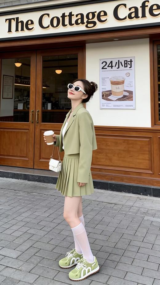 经典鲨2026年夏专柜新品多巴胺猪皮革薄款透气休闲德训鞋女KW160-629081 商品图2