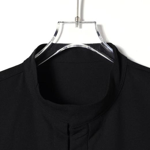 SDSA男装2026新款高贵轻奢新中式简约纯色双口袋立领短袖衬衫百搭 商品图2