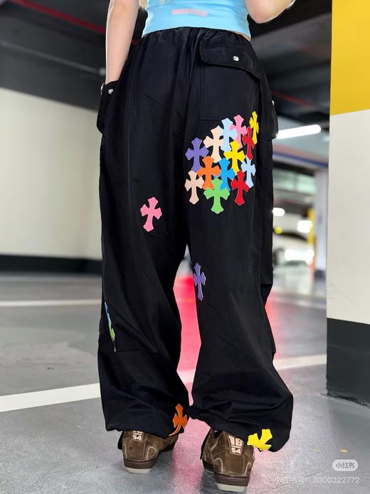 中性款彩色十字架工装裤长裤ba009 商品图4
