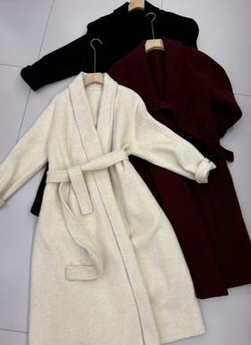 【门店同款】ENJOY冬季睡袍系带长款大衣 160050357