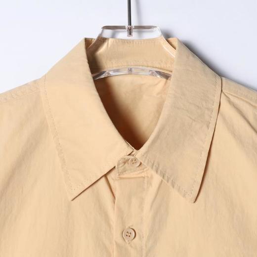 SDSA男装2026新款高贵轻奢基础款宽松短袖衬衫弧形下摆休闲上衣 商品图1