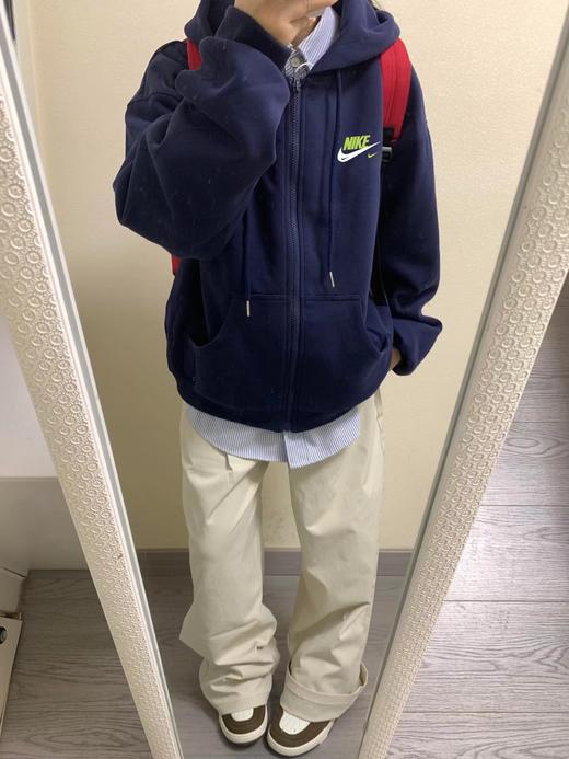 F040310春季新款罗纹耐磨损舒适亲肤情侣款连帽开衫拉链卫衣外套 商品图3