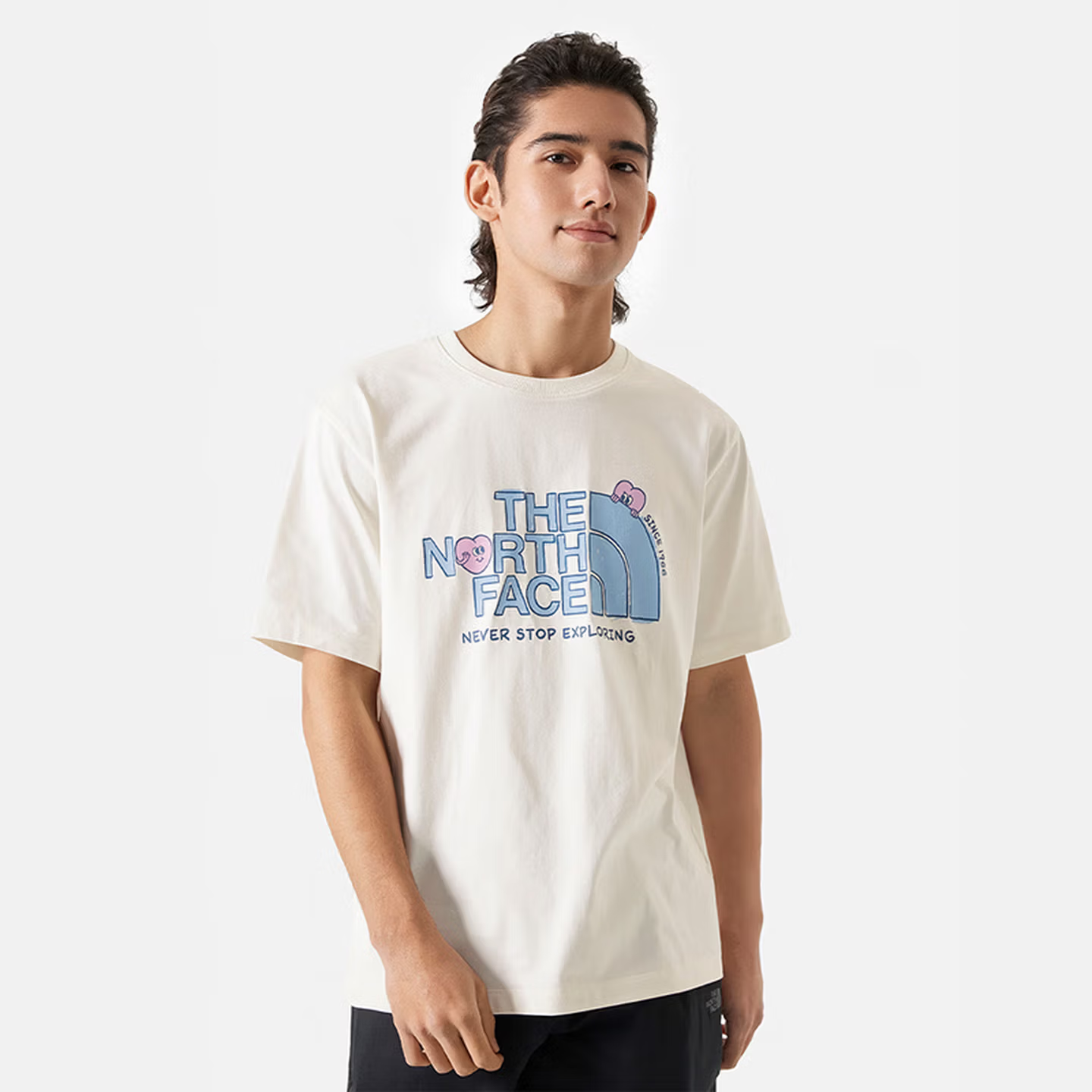 北面美式复古心形LogoT恤