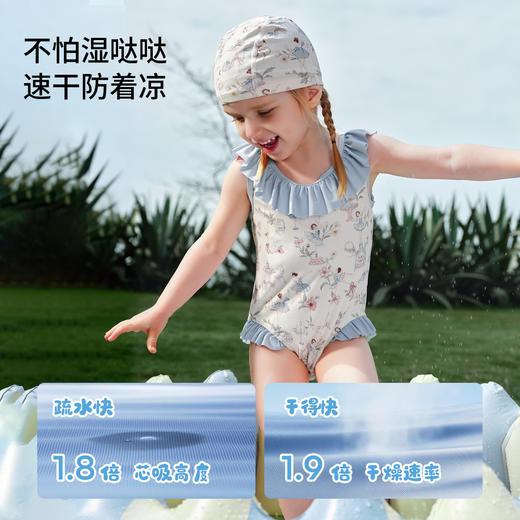 【夏日泳衣】嫚熙2026夏季新款童装儿童连体泳衣女童婴儿沙滩泳装凉感防晒速干女宝游泳衣夏 商品图2