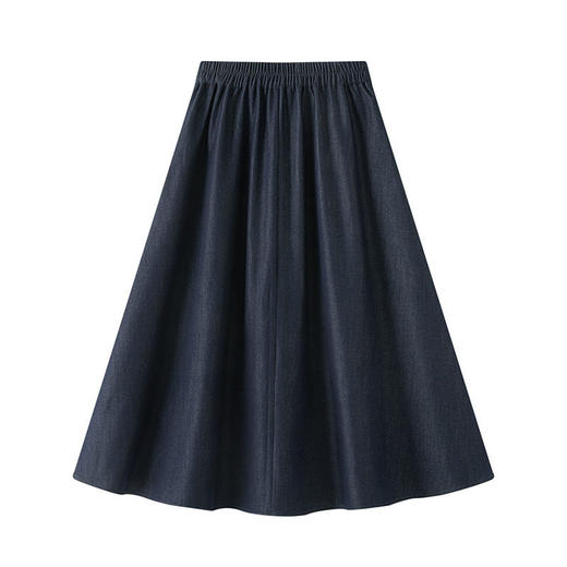 「自」全新升级【铂金会员174/天猫229/差价55】(74604)洛诗琳复古牛仔半身裙女2026春夏新款简约通勤显瘦A字裙 商品图4