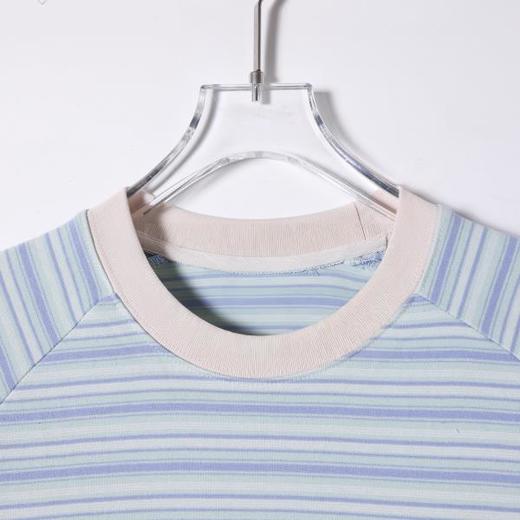 SDSA男装2026新款高贵轻奢韩系撞色条纹小标圆领短袖T恤百搭上衣 商品图2