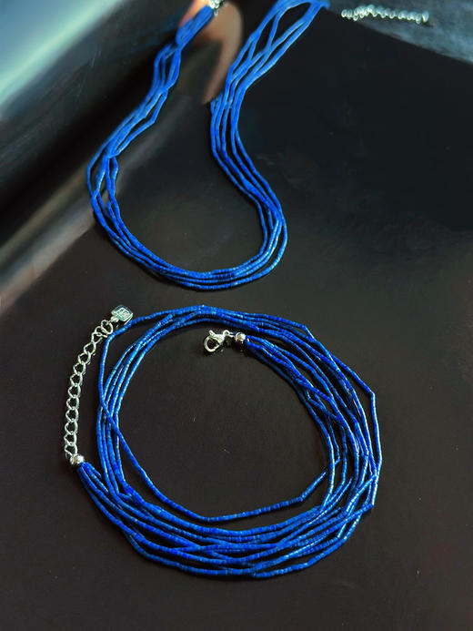 春日绽放 | 天然绿松石 青金石 橄榄石彩宝项链 商品图8