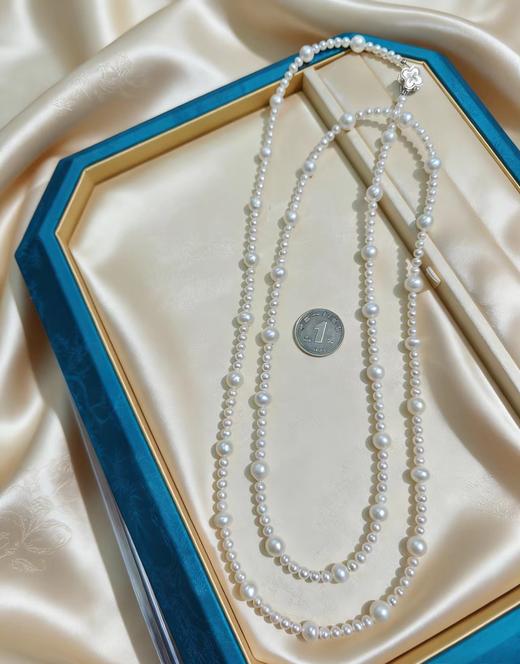 大小珠毛衣链 8mm+4mm淡水珍珠 可作双层 秋冬氛围感 [发：28] 商品图0