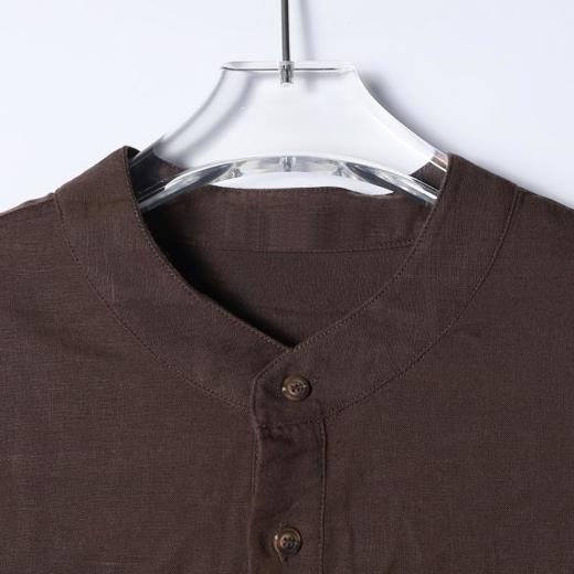 SDSA男装2026新款高贵轻奢潮牌复古亨利领宽松长袖衬衫 商品图1