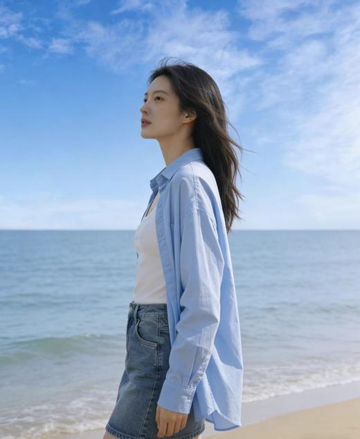 长袖衬衫休闲百搭纯色基础款外穿打底 商品图6