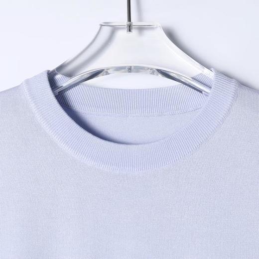 SDSA男装2026新款高贵轻奢老钱风纯色针织圆领短袖T恤百搭时尚 商品图1