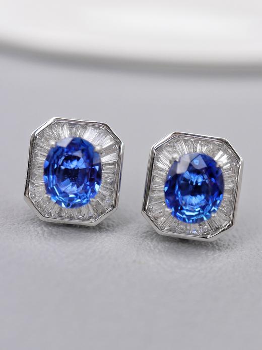1.75ct蓝宝石耳钉 商品图1