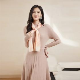 东黎 • 山羊绒女士春夏印花百搭丝巾时尚柔软戒指绒 2148