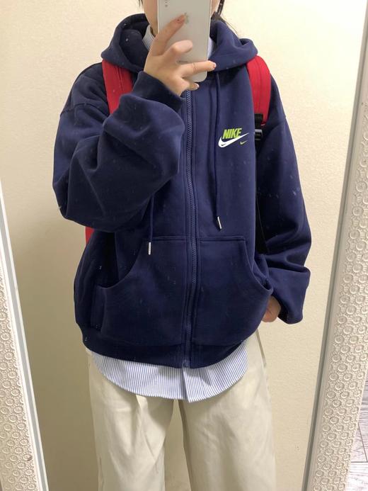 F040310春季新款罗纹耐磨损舒适亲肤情侣款连帽开衫拉链卫衣外套 商品图6